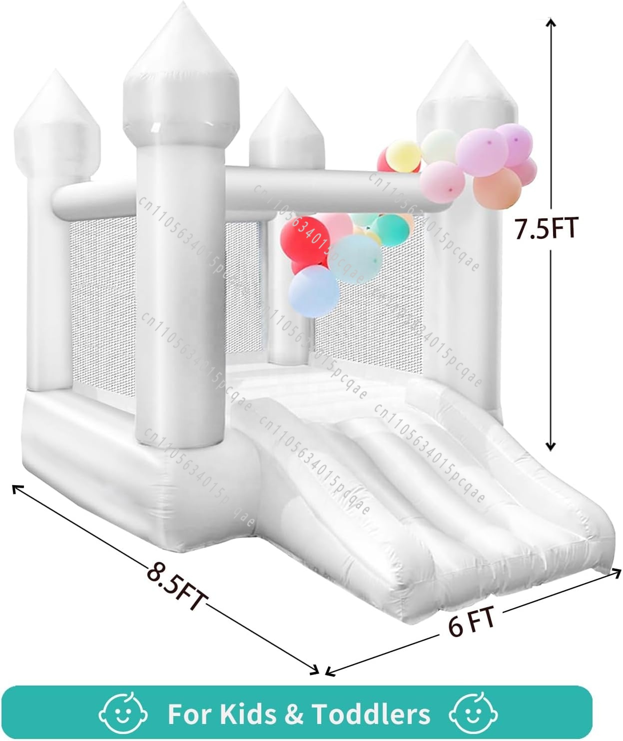 Trampoline Mini Indoor - Красивый мини-батут-замок белого цвета для свадеб,