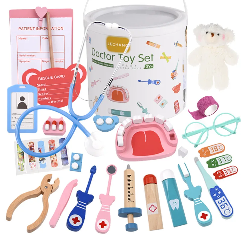 Kids Toys Doctor Set - Деревянный набор для ролевых игр, набор
