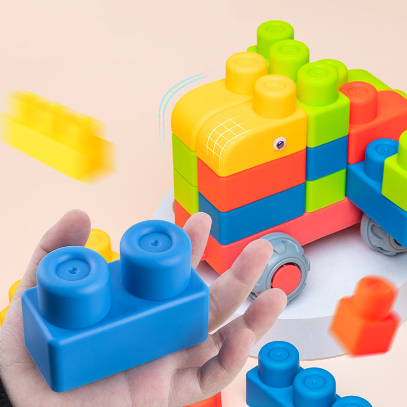 Kids Toys Lego - Детские мягкие резиновые кирпичи с большими