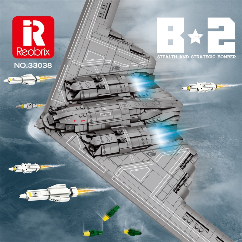 Kids Toys Lego - B2 Военный стелс-геологический бомбардировщик, строительные блоки,