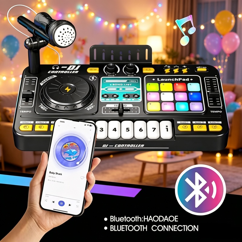 Kids Toys Bd - Игровой DJ-микшер-контроллер для детей: музыкальные эффекты,
