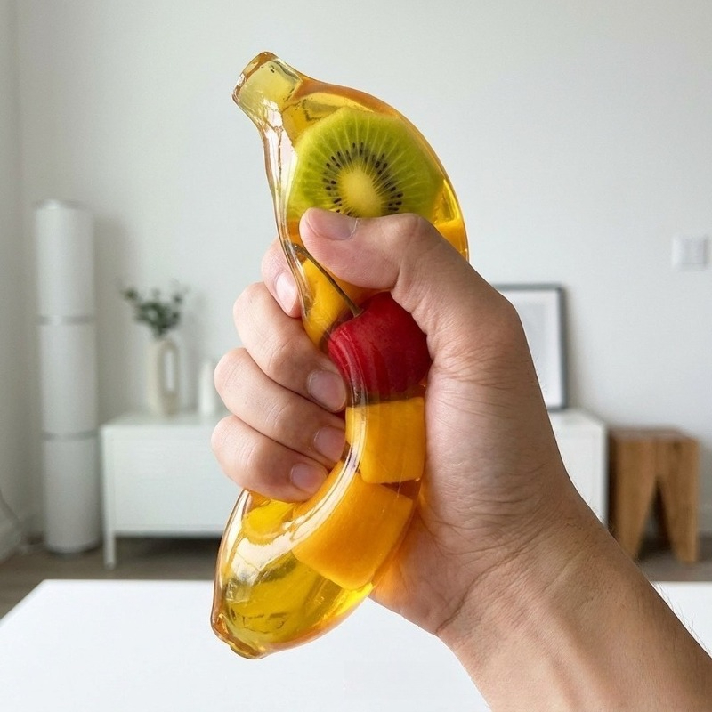 Sensory Fidget Toys - Фруктовый банановый желе-сквиши, антистресс-игрушка, игрушка-антистресс, большой