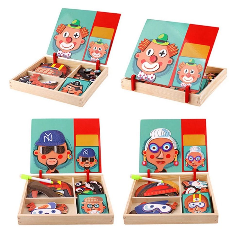 Деревянные магнитные 3D-пазлы  – обзор и цена Kids Toys Drawing Easy