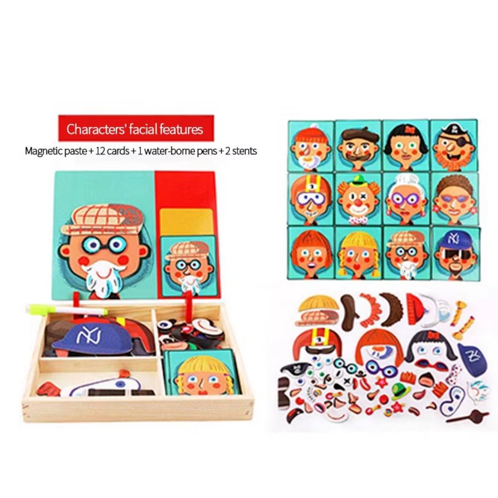 Деревянные магнитные 3D-пазлы  – обзор и цена Kids Toys Drawing Easy