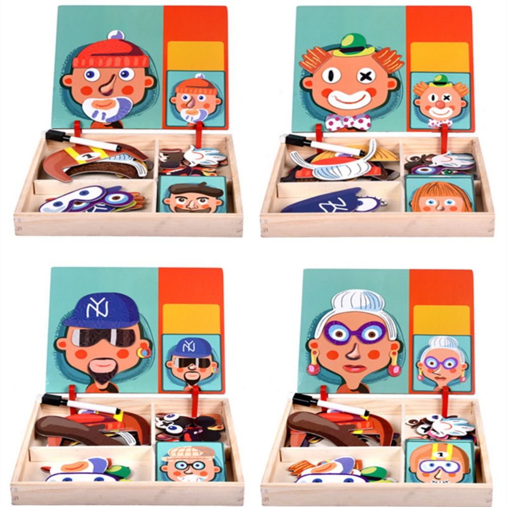 Деревянные магнитные 3D-пазлы  – обзор и цена Kids Toys Drawing Easy