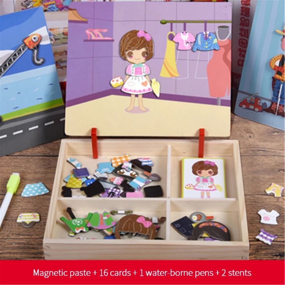Деревянные магнитные 3D-пазлы  – обзор и цена Kids Toys Drawing Easy