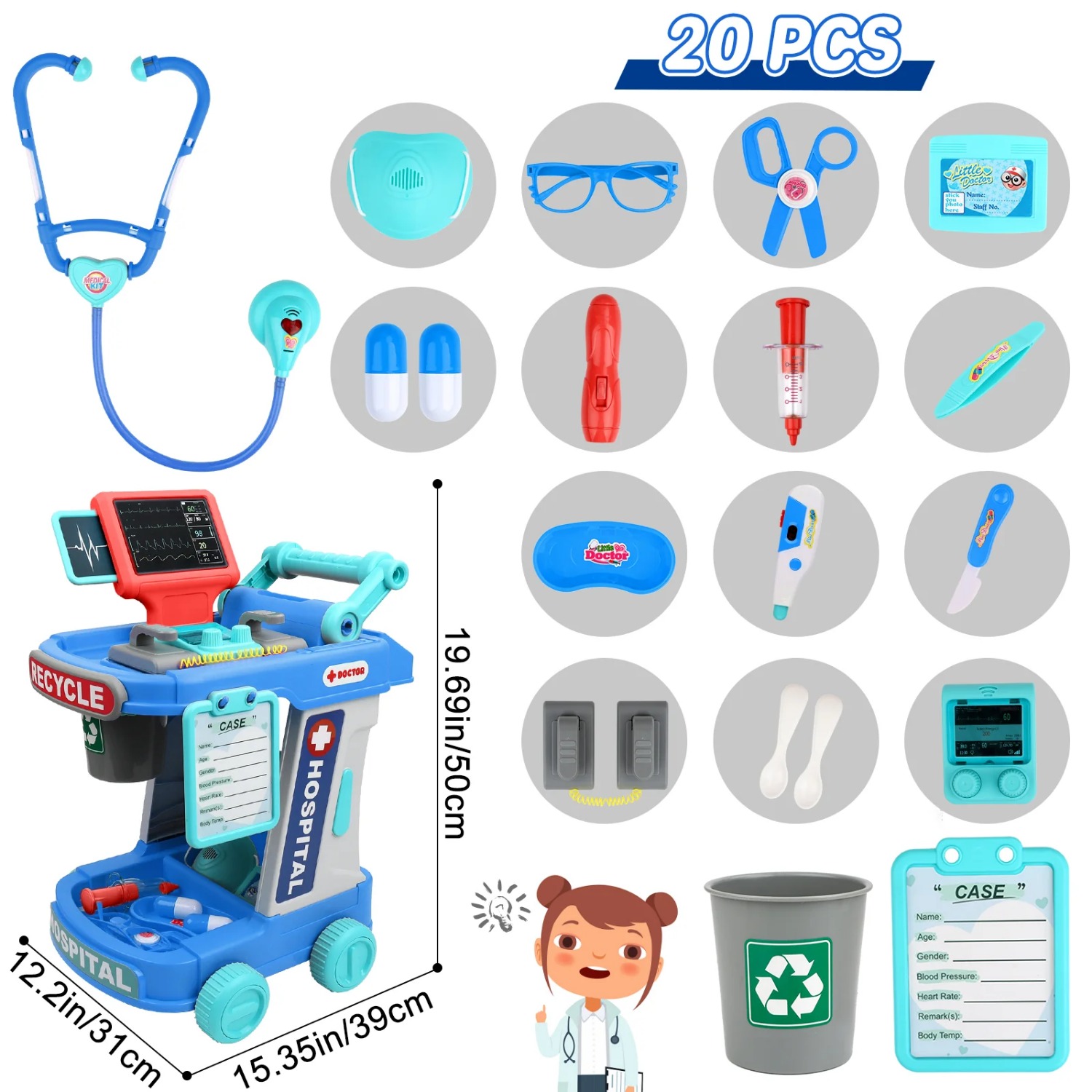 Докторские Игрушки для девочек – обзор и цена Kids Toys Doctor Set